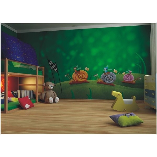 Fotomural infantil RACE ON SNAILS FT-0106 Fotomural infantil RACE ON SNAILS FT-0106