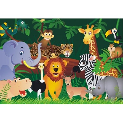Fotomural infantil JUNGLE ANIMALS FT-0160 Fotomural infantil JUNGLE ANIMALS FT-0160