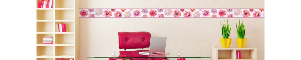 Cenefas florales | Adhesivos de pared | Papelpintadoonline