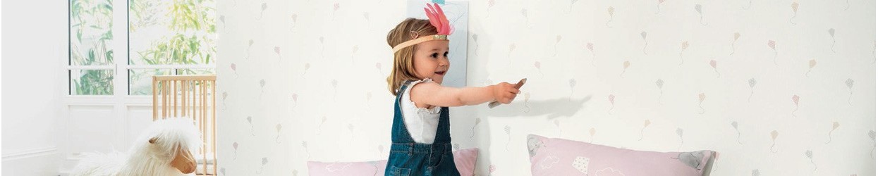 Cortina para habitación infantil de niña ARMONIA dibujo de mariposas