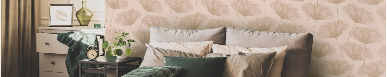 tienda online telas & papel  decorar con papel pintado el dormitorio
