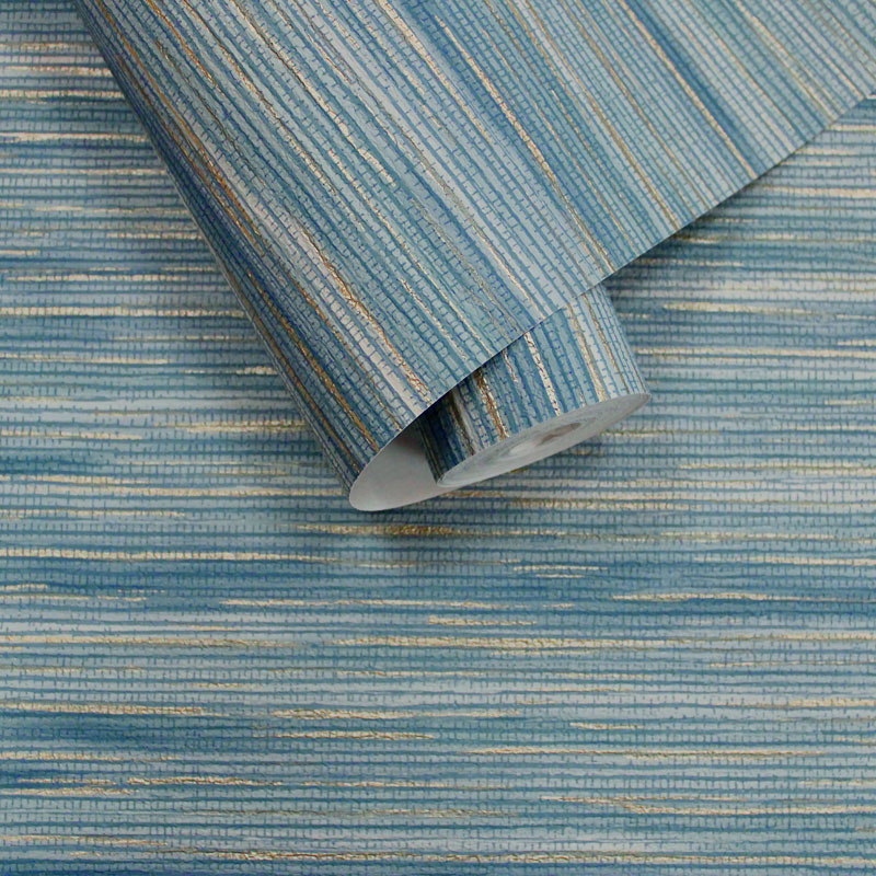 Papel pintado textura rafia azul Patagonia 36213