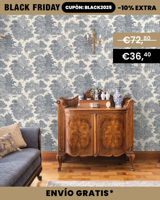 Papel pintado botanico vintage oferta