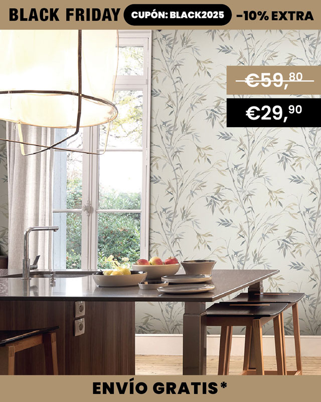 Papel pintado bambu oferta