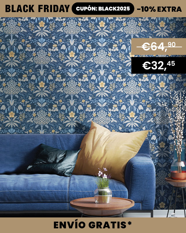 Papel pintado con flores Black Friday oferta