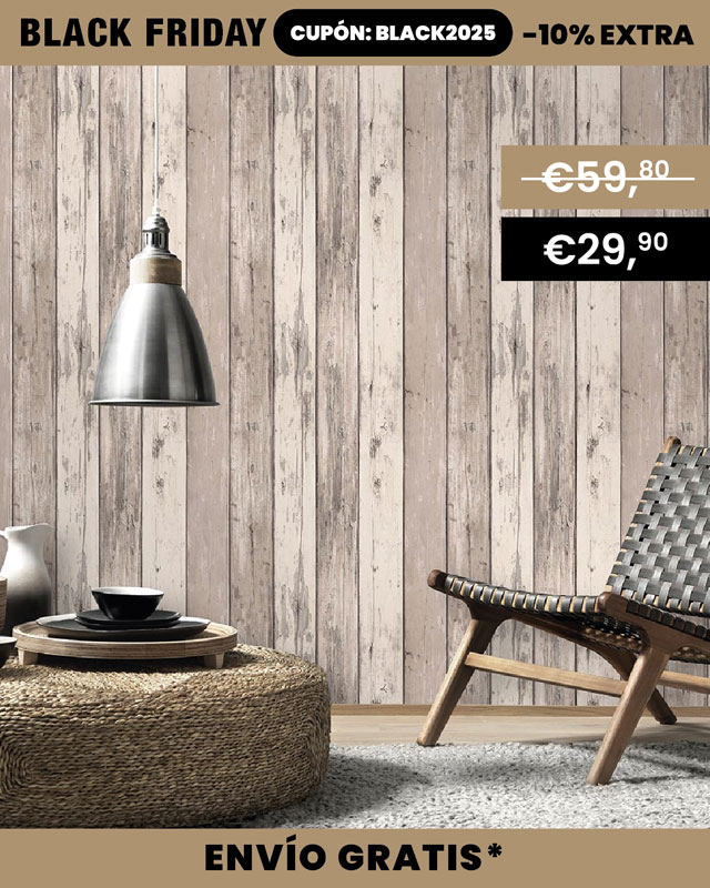 Papel pintado madera 