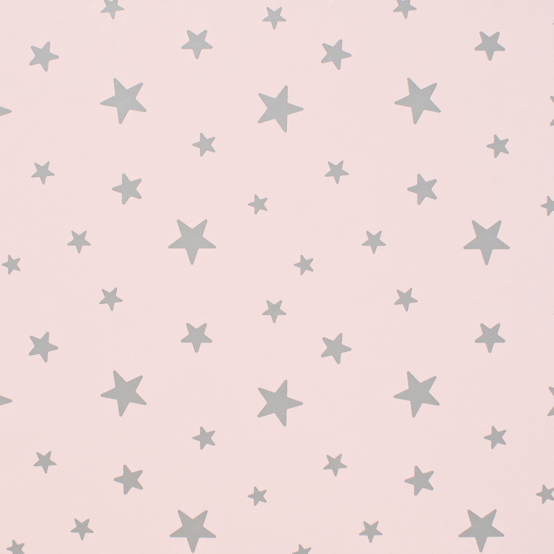 papel pintado estrellas grises fondo rosa 008