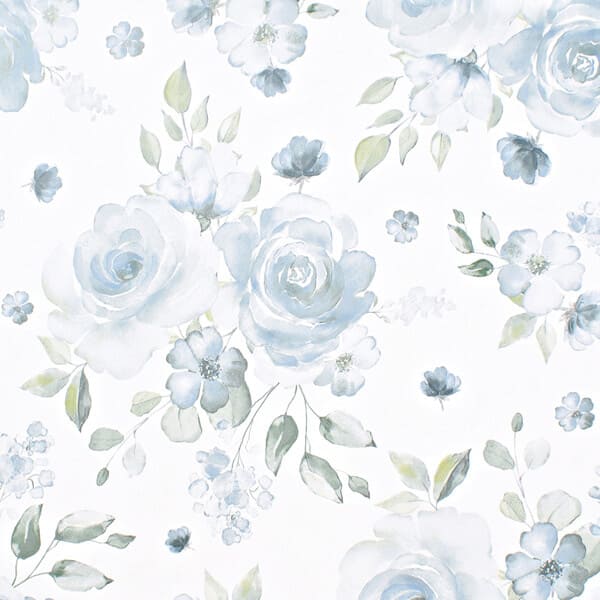 papel pintado con flores azules referencia 143